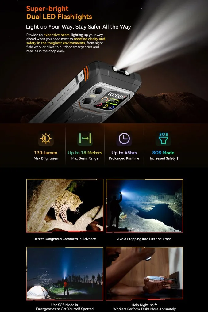 BLACKVIEW Rugged XPLORE 1 5G 6.78",FHD 2460x1080,12+256GB,Octa-core 2.4Ghz,50+64MP+20MP,Night,20000mAh,Android 15
