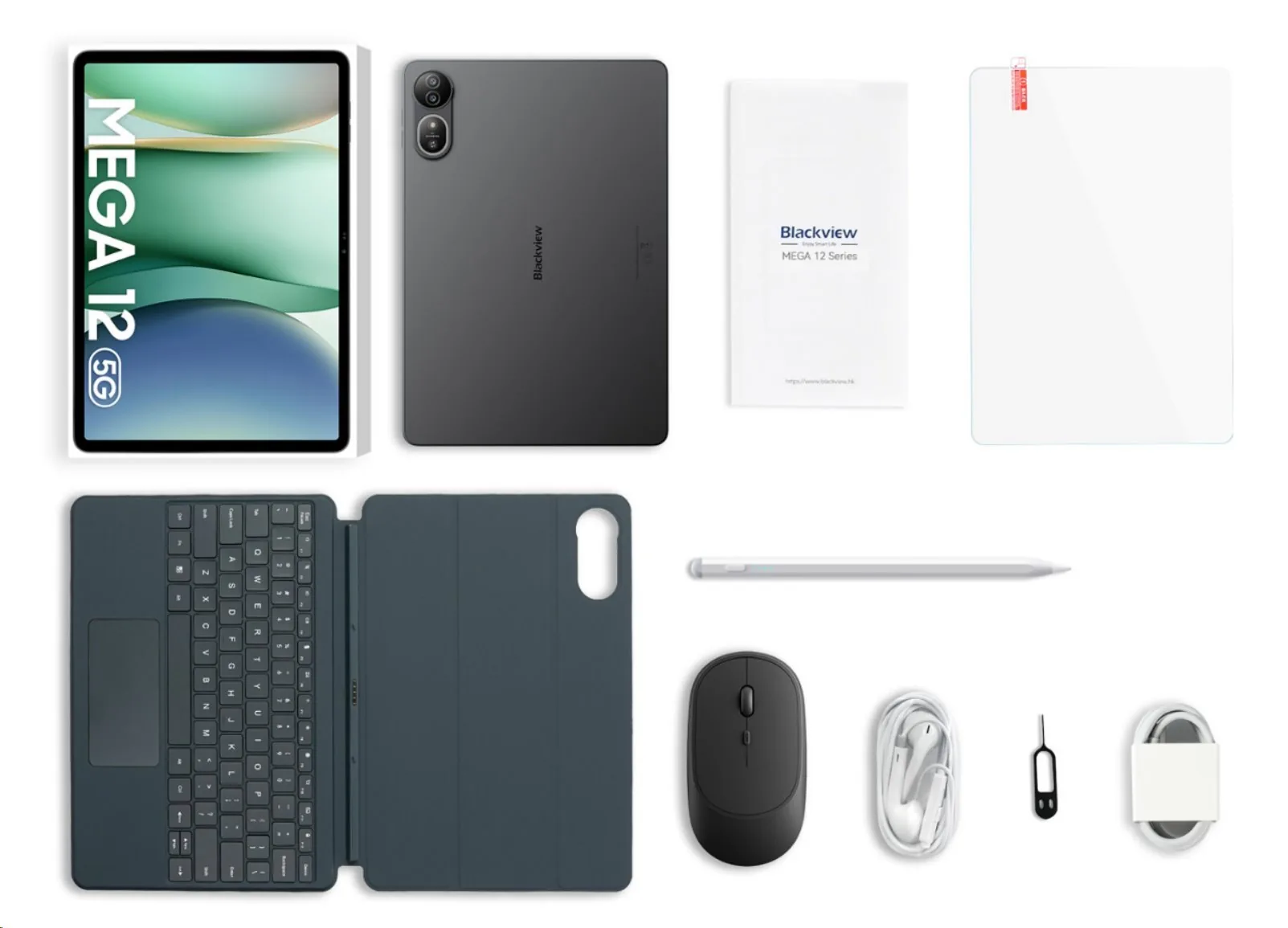 BLACKVIEW MEGA 12 SET 5G 12.2" GOLD,2400x1600@120Hz,12+256GB,Octa-core 2.8GHz,13MP 50+20MP,10000mAh,NFC,IP68,Android 16