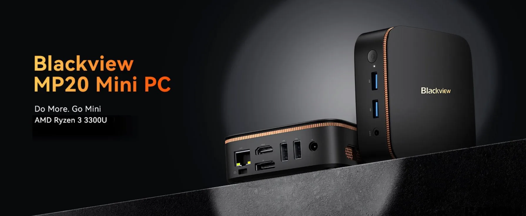 BLACKVIEW miniPC MP20 AMD Ryzen 3300U 3.5HGz 16 512GB,WiFi 6,BT 5.2,RJ45,2xUSB 3.0,2xUSB 2.0,1xHDMI,1xDP,W11Pro