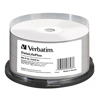 Verbatim BD-R, Single Layer 25GB, spindle, 43743, 6x, 25-pack