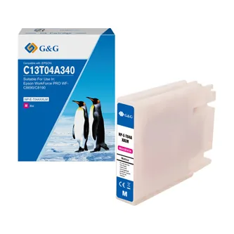 G&G kompatibilní ink s C13T04A340, NP-E-T04AXXLM-A, magenta, 8000str.
