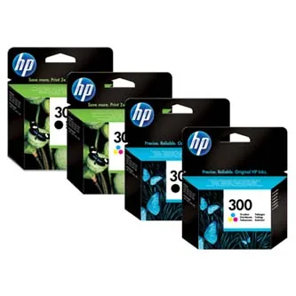 HP 300 - 2-balení - černá, barva (azurová, purpurová, žlutá) - originální - inkoustová cartridge - pro Deskjet F4210, F4213, F4230, F4235, F4250, F4273, F4274, F4275, F4283, F4288, F4292, F4293