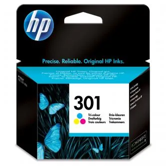 HP 301 - 3 ml - barva (azurová, purpurová, žlutá) - originální - blistr - inkoustová cartridge - pro HP DeskJet 1000, 1010, 1050 AiO, 1050A AiO, 1510 AiO, 2000, 2050 AiO, 2050A AiO, 2510 AiO, 2540 AiO, 3000, 3050 AiO, 3050A eAiO, 3510 eAiO series, HP ENVY