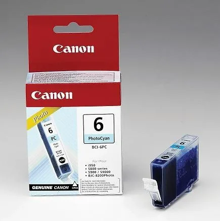 Canon BCI6PC, photo cyan, 4709A002 - poškozený obal B (viz popis)