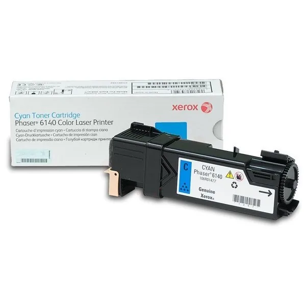Originální toner Xerox 106R01477, cyan, Xerox Phaser 6140 Series, 2.000 str.