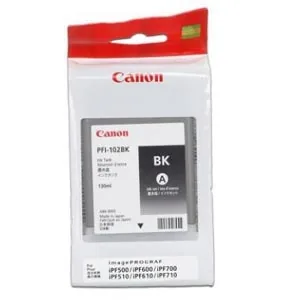 Canon, PFI102B, black pigment, 0895B001 - pošk. obal E (viz. popis)