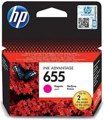 HP CZ111AE#BHK, No.655, magenta - expirace (2016); obal B (viz. popis)