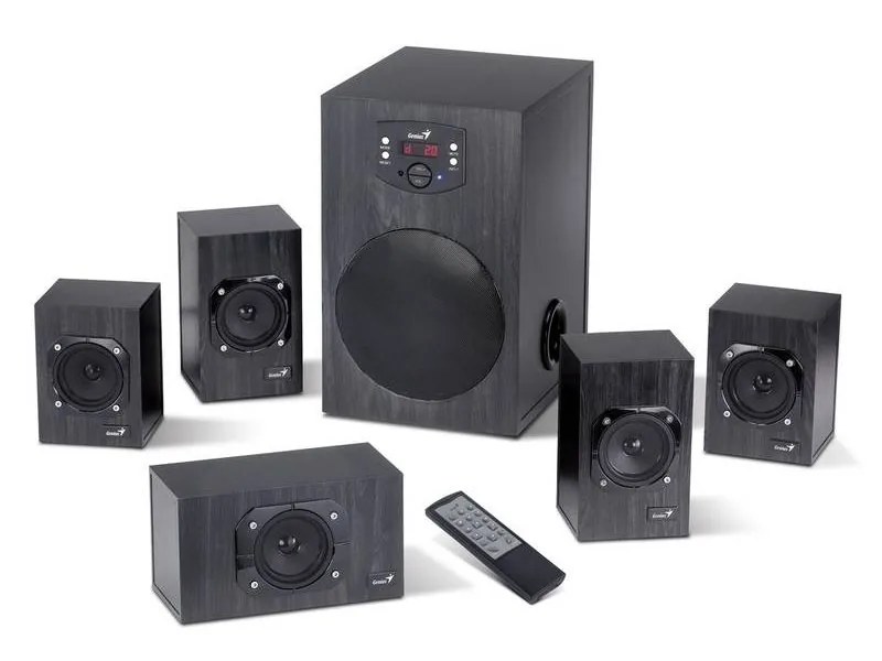 GENIUS repro dřevěné SW-HF 5.1 4500 v2, Home Theater, 125W RMS, DO
