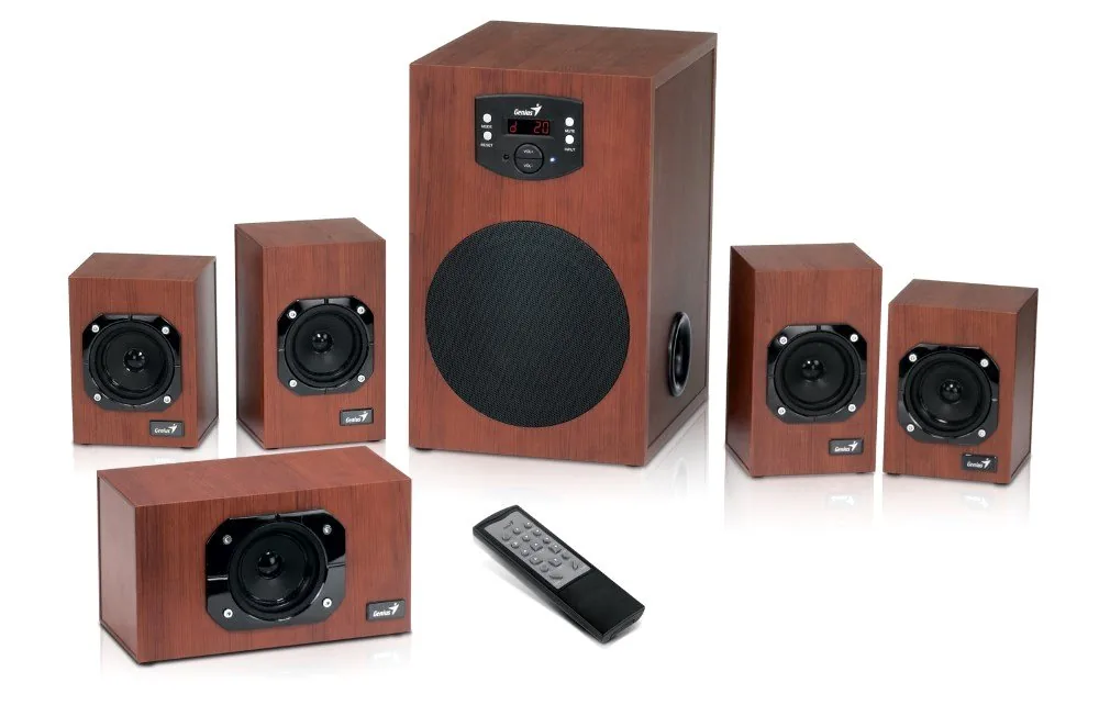 GENIUS repro SW-HF 5.1 4600 Ver. II 5.1 120W Dřevěné Dálkový ovladač