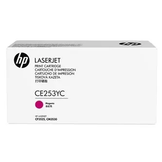 HP toner CE253YC, magenta, kontraktor - poškozený obal B (viz. popis)