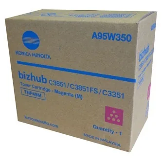Konica Minolta originální toner A95W350, magenta, TNP-49M - poškozený obal B (viz. popis)