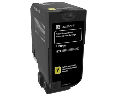 Lexmark originální toner 74C2SYE, yellow, 7000str., - poškození obalu C (viz. popis)