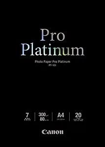 Canon Photo Paper Pro Platinum - A4 (210 x 297 mm) - 300 g/m? - 20 listy fotografický papír - pro PIXMA iP3600, MP240, MP480, MP620, MP980