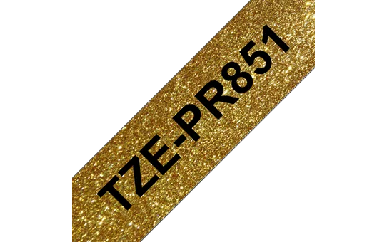 Brother originální páska do tiskárny štítků, Brother, TZE-PR851, černý tisk/zlatý podklad, laminovaná, 8m, 24mm